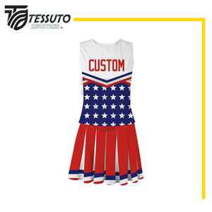 Meilleur prix uniforme de pom-pom girl sans manches uniformes professionnels de sublimation Offre Spéciale uniforme de pom-pom girl de bonne qualité - Product Image 2