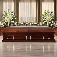 Ataúdes y Féretros Funerarios de Madera Sólida de Alta Calidad al por Mayor, Estilo Moderno Norteamericano, con Opciones de Recuerdos, Directo de Fábrica
