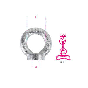 BETA HEMBRA LIFTING EYEBOLT ART. 8042EZ DIN 582 hembra galvanizado Cumple con pruebas y certificados de laboratorio - Product Image 1