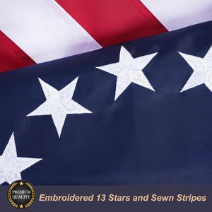 Bandera Americana Bordada de Betsy Ross de 4x6 Pies con 13 Estrellas, Resistente para Exteriores, para el 250 Aniversario de las Colonias, con Fibra de Vidrio - Product Image 5