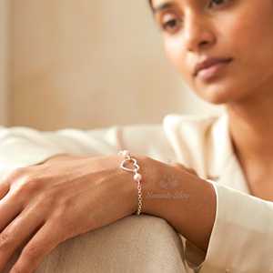 Pulsera de Perlas en Forma de Corazón, Plata de Ley 925, Perla de Agua Dulce, Joyería Hecha a Mano, Regalo del Mes de Junio - Product Image 5