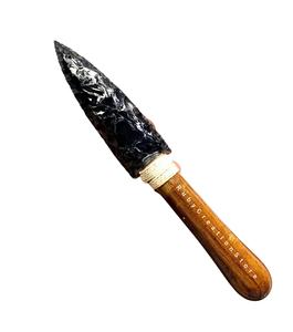 Punta de Flecha de Obsidiana Negra Tallada a Mano de Primera Calidad, 8 Pulgadas, Piedra Preciosa Grande, Punta de Cristal para Decoración y Energía Curativa - Product Image 4