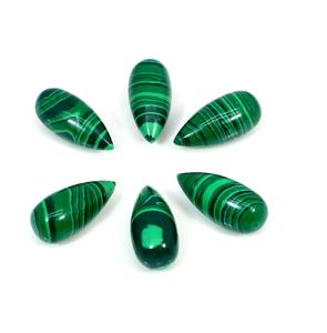 Malachite verte synthétique 18X8mm pierre lisse taille calibrée pour la fabrication de bijoux pierres précieuses en vrac - Product Image 5