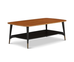 Mesa de Centro Lanson de Estilo Moderno Hecha de Madera Maciza de Alta Calidad con Combinación de Colores Marrón y Negro para Uso en Interiores - Product Image 6