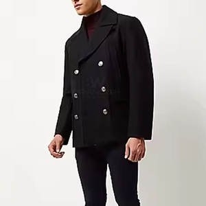 Low Price High Quality Custom Logo Printed <b>Men</b> Peacoat Plus Size Breathable Customized <b>Winter</b> Peacoat For <b>Men</b> - Product Image 6