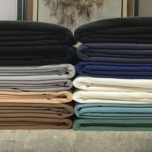 Macin High Quality Dark Blue Two-Ply <b>Fleece</b> Terry Fabric 75% Cotton 20% Polyester 5% Spandex Plain Dyed Medium Weight Knitted - Product Image 1