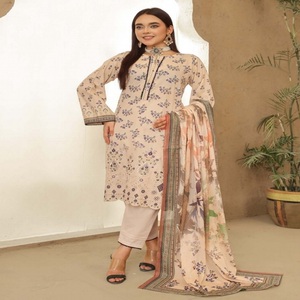 Robe pakistanaise pour femmes Salwar Kameez costumes modernes en coton trois pièces broderie vêtements indiens filles conçus par BIN HAMEED - Product Image 6