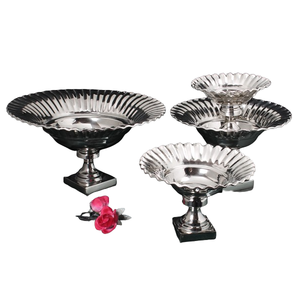 Vente chaude Double Tone Salade Fruits Chocolat Noix Servir En Aluminium Durable Plat Bol Moderne Tous Les Jours Cuisine Assiette De Fête De Mariage - Product Image 2