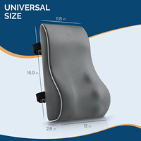 Coussin de soutien de contour en mousse à mémoire de forme lombaire pour les douleurs lombaires Muscle Sciatique Arthrite Ostéoporose Gonflement Améliorer la posture