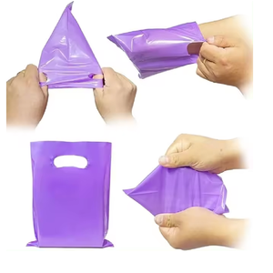 ถุงพลาสติกไดคัทแบบกําหนดเองถุงช้อปปิ้งพลาสติกย่อยสลายได้พร้อมหูหิ้ว Die Cut Handle Bag ขายส่งสําหรับหูหิ้วช้อปปิ้ง - Product Image 2