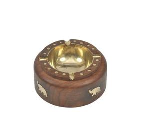 Cendrier nautique en bois et en laiton de finition antique fait à la main par des artisans qualifiés, idéal pour les collections de décoration de navires vintage - Product Image 4