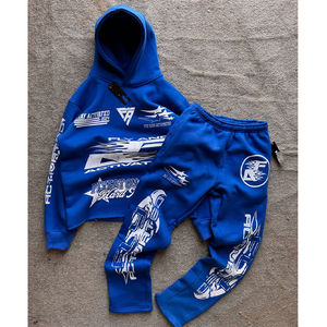 Survêtements personnalisés, jogging à jambe droite, survêtement vieilli, ensembles sweats à capuche et pantalons de survêtement pour hommes - Product Image 1