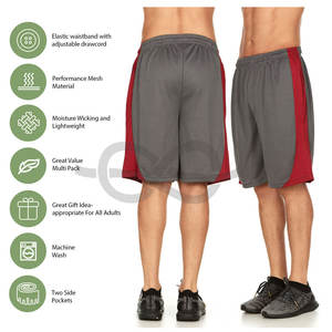 Pantalones cortos deportivos para hombre con bolsillos, ligeros, de secado rápido, cómodos, en la cintura, para entrenamiento, correr, gimnasio - Product Image 6