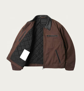 Jacket for <b>Man</b> Cotton <b>Coat</b> <b>Plus</b> <b>Size</b> <b>Man</b> Jackets Custom Washed Heavyweight Canvas Vintage Acid Wash Jacket - Product Image 2