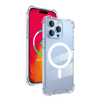 Étui de téléphone en TPU PC pour iPhone 14, étui transparent pour téléphones mobiles pour iPhone 15 Pro Max 16 13 12 11 XS