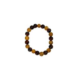 Palo Santo perles Bracelet oeil de tigre rouge cristal naturel 8mm Bracelet avec perles aromatiques Palo Santo 2 gros Palo Santo - Product Image 2