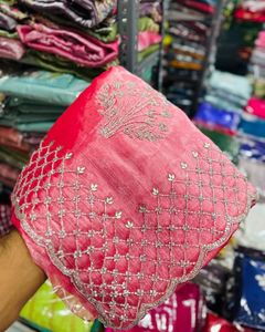 Sari indio de seda para mujer de alta demanda al mejor precio del proveedor al por mayor ropa de boda y fiesta para niñas - Product Image 5