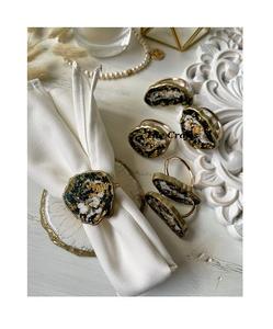 Advantageous Design Metal And <b>Resin</b> Tissue And Napkin <b>Ring</b> Set Of Six Customized Size And Shape Tableware Napkin <b>Rings</b> - Product Image 1
