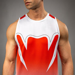 Maillot de basket-ball à impression numérique, vêtements de sport pour hommes, vente en gros personnalisée, haute qualité, séchage rapide, respirant, 100% polyester, débardeur - Product Image 3