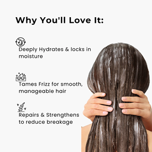 Crème revitalisante à la kératine et à la protéine de blé de qualité supérieure, huile d'amande douce pour cheveux secs et abîmés, formule 2-en-1, réduit la perte de cheveux, Inde - Product Image 5