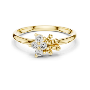 Anillo de Diamante Cultivado en Laboratorio de 0.12 CT, Claridad VVS-VS EF, Oro de 18KT, 14KT, 10KT y Plata 925, Oro Rosa, Amarillo, Blanco y Moissanita - Product Image 2