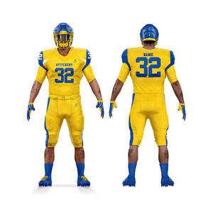 Ensemble d'uniformes de football américain personnalisés Tissu en maille respirant Kit de maillots de l'équipe pour jeunes et adultes - Product Image 1