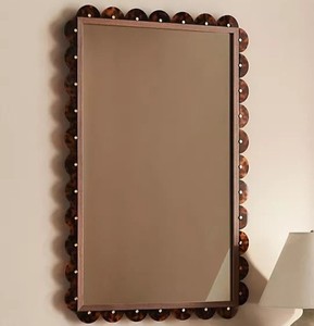 <b>Square</b> Metal Brass Rim Decorative Home Decor Best Selling Wall <b>Mirror</b> High Quality Bedroom Used - Product Image 2