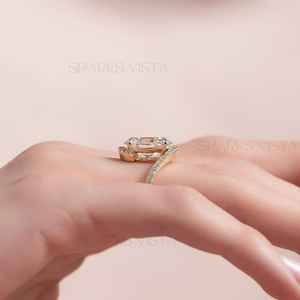 Anillo Solitario Ovalado de Moissanita en Oro de 10K/14K/18K para Mujer, Diseño Personalizado de Moda, Joyería Fina Creada en Laboratorio, Venta al por Mayor de SOHAM ENTERPRISE - Product Image 6