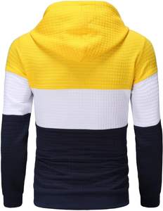 100% algodón Streetwear pulóver Sudadera con capucha impresión Digital Tie-Dye apliques diseño lavado con ácido Stonewashed sólido forrado frontal - Product Image 3