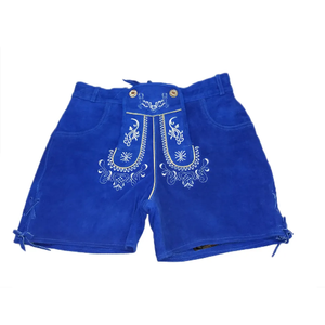 Allemand Oktoberfest Traditionnel Bavarois Vache Split Cuir Dames Damen XL Short Lederhosen Dentelle Logo Décoration Hiver - Product Image 1