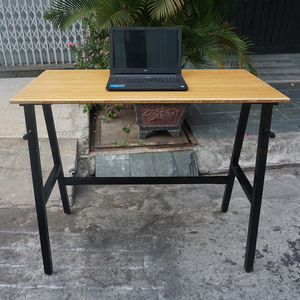 StaBamboo BFSTB002 Adjustable 120x60cm Standing <b>Desk</b> with A-Frame Legs Assembly Required - Product Image 3