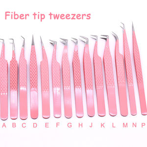 Pinzas para Extensión de Pestañas Colors Volume Lash, de Acero Antiestático, con Ángulo de 90 Grados, Longitud de 10 mm, Puntas Dentadas/Lisas, HASIBI NAQIBI - Product Image 5