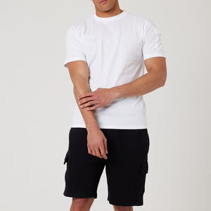 Nuevos Estilos de Verano, Conjunto de Camiseta y Pantalones Cortos de Algodón y Poliéster para Hombre, Transpirable, Informal, de 2 Piezas - Product Image 4