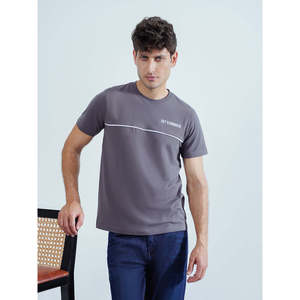 T-shirt en velours 100 % coton, léger, avec impression graphique exceptionnelle, motif uni, impression sérigraphique disponible - Product Image 2