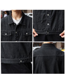 Nueva llegada de encargo azul de los hombres de mezclilla chaqueta de mezclilla estilo casual de moda con servicio OEM para la primavera - Product Image 5