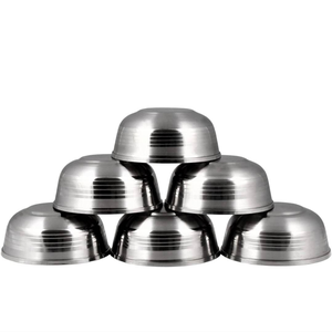 Bol à fruits de forme unique en acier inoxydable poli de conception moderne, de haute qualité, personnalisable, pour la salade, les fêtes - Product Image 3