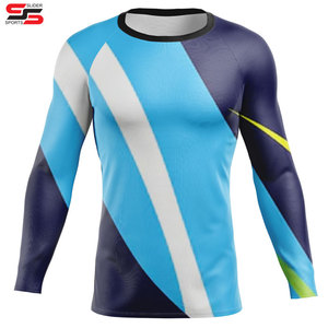 Camiseta de cuello redondo de alta calidad, ropa personalizada, sublimación MMA, windsurf, compresión Rashguards - Product Image 5