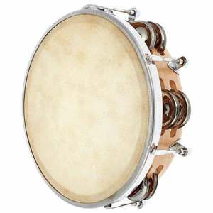 Tambourin en bois Eoin Winston Sports avec tête en peau de mouton et grelots métalliques pour percussion - Product Image 2