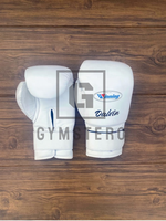 Guantes de Boxeo GYMSTERO GS-ST-0056 Personalizables, Profesionales, de Alta Calidad, de Cuero Vacuno Genuino, con Cierre de Cordones y Velcro