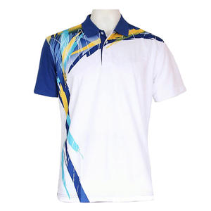 Polos de hombre lisos de golf en blanco de secado rápido de punto de algodón y poliéster de alta calidad con logotipo personalizado de 220 gramos - Product Image 2