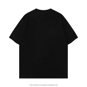 Haute qualité personnalisé coton hommes col rond décontracté solide respirant T-Shirt impression personnalisée bouffée écran DTF DTG broderie - Product Image 2