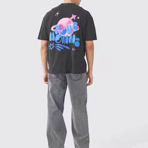 เสื้อยืดพิมพ์ลายกราฟิกสำหรับผู้ชายเสื้อยืดผ้าฝ้ายน้ำหนักมากเสื้อยืดแนวสตรีทเสื้อยืดพิมพ์ลายพัฟแบบกำหนดเองสำหรับทุกเพศ - Product Image 4