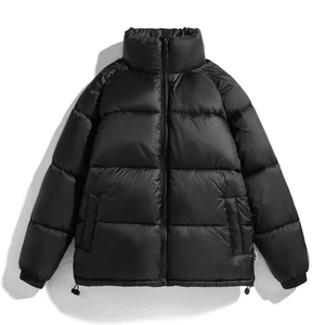 Manteau à bulles de printemps pour hommes personnalisé OEM veste de canard à capuche en tissu de laine d'hiver manteau bouffant bicolore coupe-vent brillant - Product Image 4