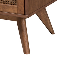 Cómoda Moderna Hecha a Mano de Madera de Teca Sólida con Mimbre, 6 Cajones, Ecológica, Duradera, Multiusos, para Almacenamiento en el Dormitorio