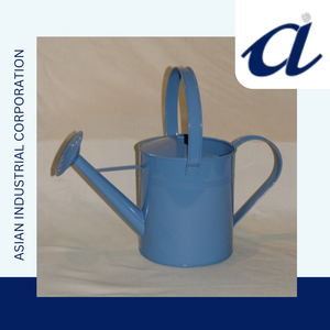 กระป๋องน้ำในสวนสีฟ้าทำจากโลหะแข็งสำหรับโรงงานในร่ม - Product Image 3