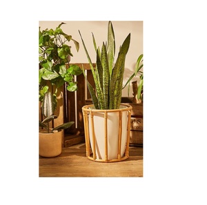 Best Selling Metal Bamboo Handmade <b>Rattan</b> Large Plant Pots <b>Planters</b> Indoor Outdoor Garden <b>Tall</b> <b>Planter</b> Pots <b>Rattan</b> Basket - Product Image 5