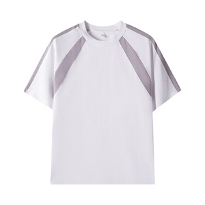 เสื้อยืดผู้ชายทรงบ็อกซี่แบบเรียบ ผ้าฝ้ายเจอร์ซีย์ 100% ระบายอากาศได้ดี แขนสั้น รุ่นใหม่ ปรับแต่งได้ตามต้องการ - Product Image 3