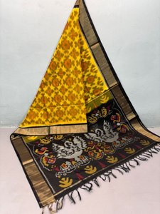 Hermosos saris de algodón seda Ikkat - Product Image 4