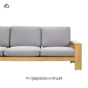 Sofá de Teca Moderno de Dos Plazas para Exteriores, Resistente al Agua, Muebles de Madera Maciza para Patios, Diseño Portátil, Duradero y Cómodo - Product Image 5