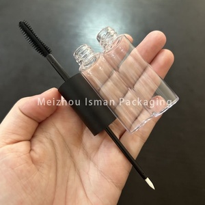 Envase Doble Transparente Negro <span class=keywords><strong>de</strong></span> 10 ml para Brillo Labial ISMAN, Tubo Vacío 2 en 1 para Rímel y Delineador <span class=keywords><strong>de</strong></span> Ojos, Envase Cosmético - Product Image 2